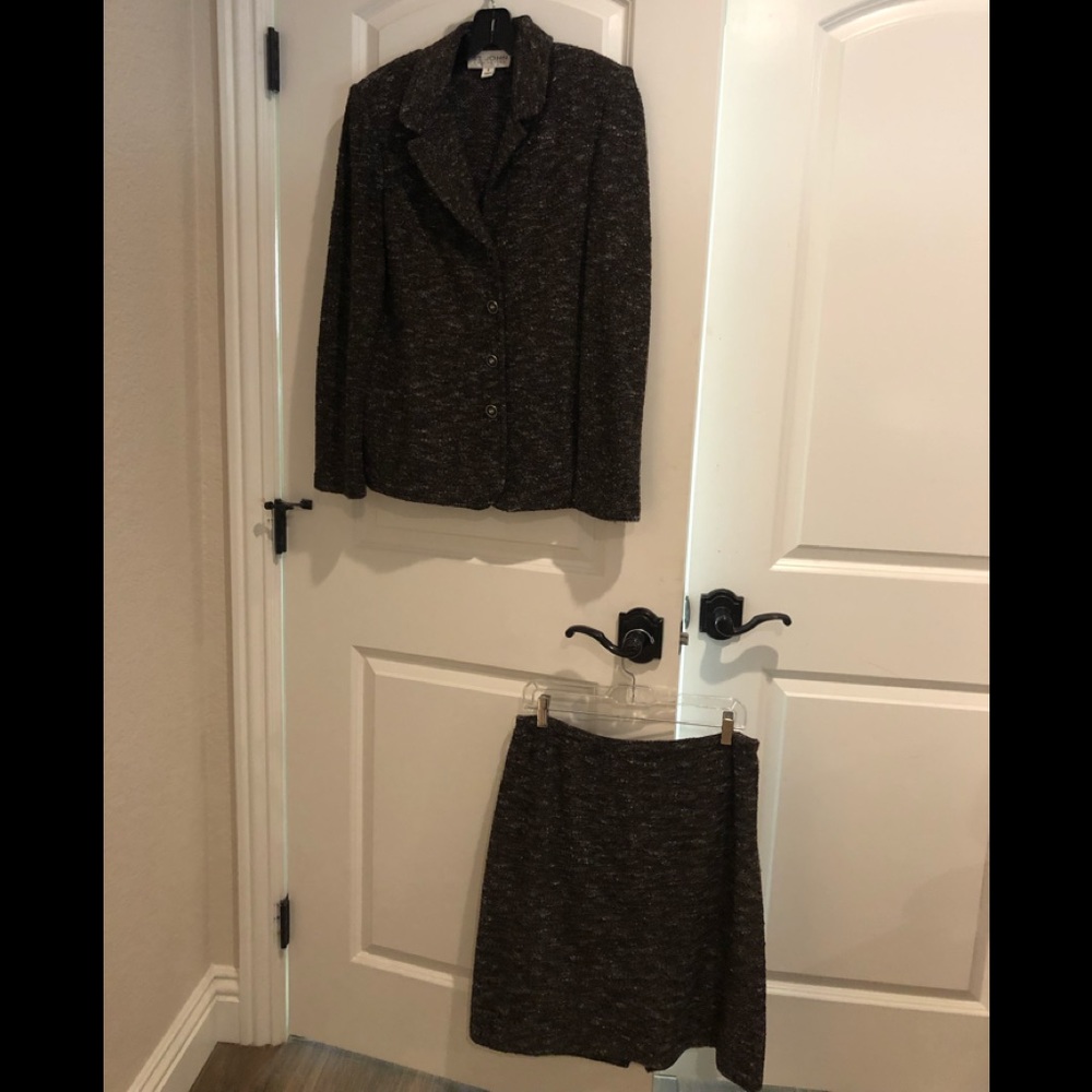 St John Suit and Banana Republic Top